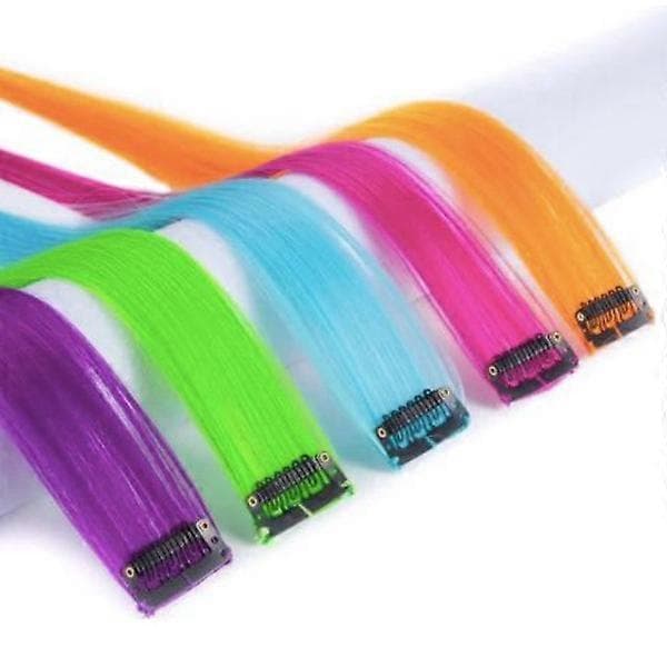 3 stk. Clip-on-striper / Hårextensions - 24 farger 22. Mørk lilla