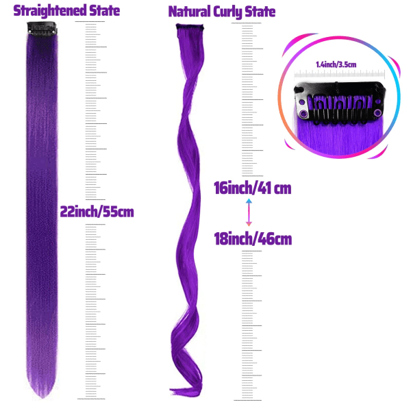 Hair Extensions Clip In 22 Inch Curly Wavy Hair Extensions