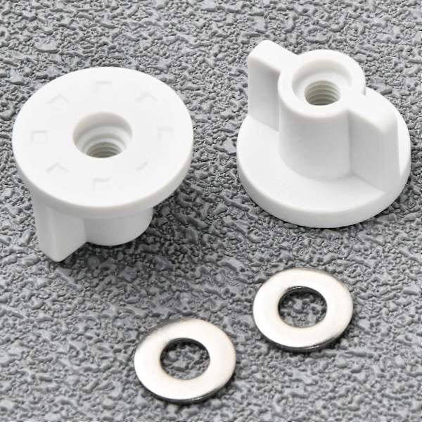 8Pack Toalettsete Fester - Gjenger - Bakmutter og Skiver - Toppmontering