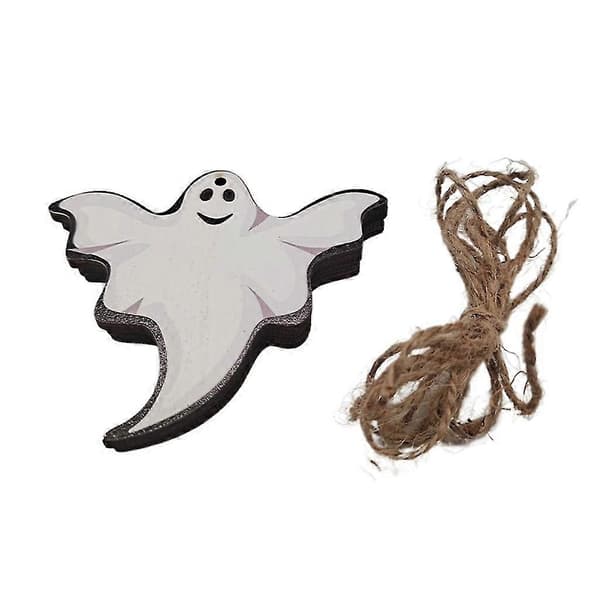 13 stk. Halloween Træophæng med Snor Græskar Spøgelse DIY Vedhæng