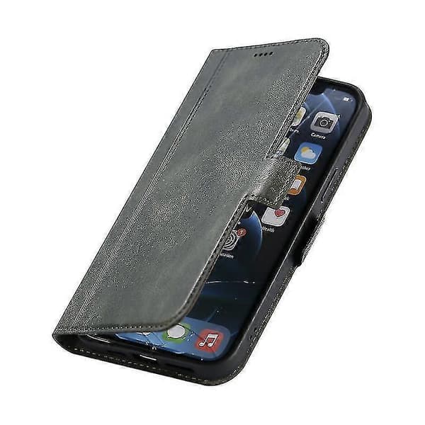 Lämplig för Apple Iphone13pro Mobiltelefon Läderfodral Kalvläder Andra Generationens Sidospänne