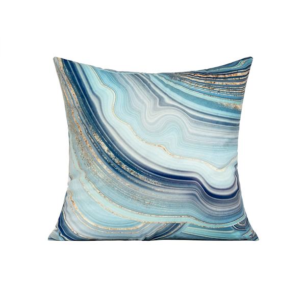 45x45 cm Siniset tyynynpäälliset Marmorikangas samettityyny Tummansininen Kultainen Koristetyyny Sohvatyyny Koristeellinen Navy Blue Sea Tyynynpäällinen 4 kpl