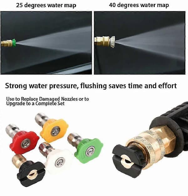 Högtryckstvätt Adapter Turbo Munstycke, 3600 Psi Turbo Spray Munstycke Tips Kit