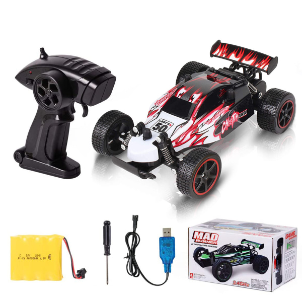 RC Racingbilar 2.4Ghz Hög hastighet Radiofjärrkontroll Bil 1: 20 2WD Racing Leksaksbilar Elektrisk Fordon Snabb Race Buggy Hobby Bil (Röd 1881) red