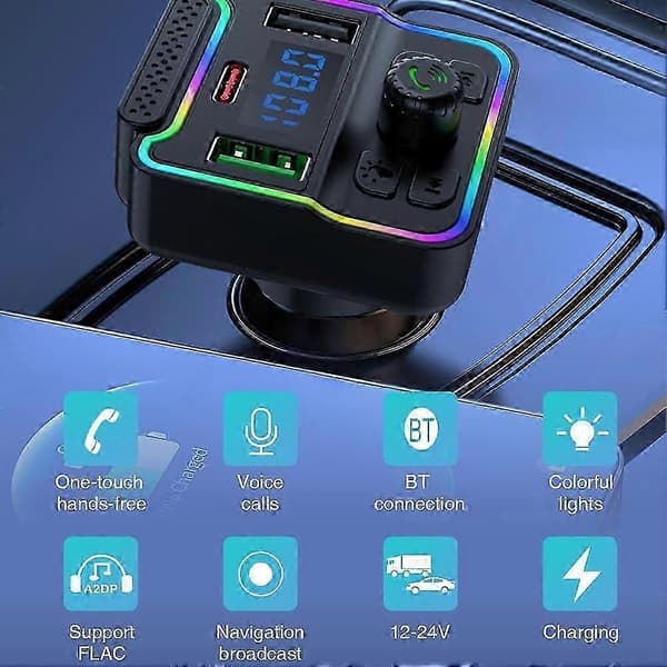 Bluetooth bilafspiller MP3-afspiller støjreduktion biltelefonoplader