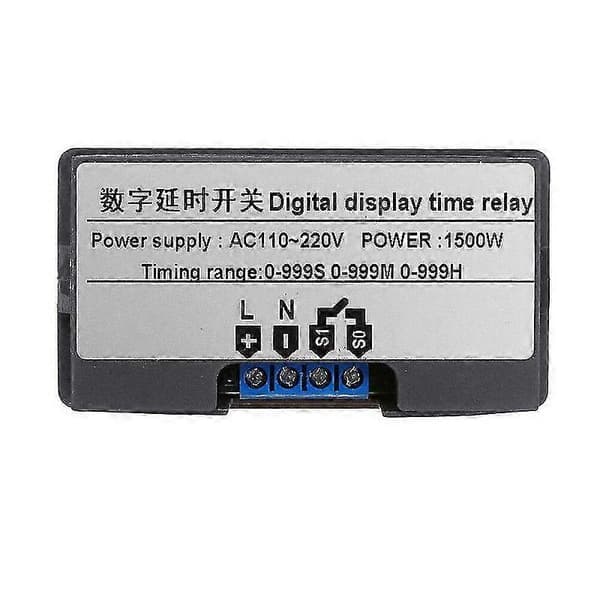 AC110V-220V Digital Display Tidsrelä Automationsfördröjning Timer Kontrollbrytare Relämodul