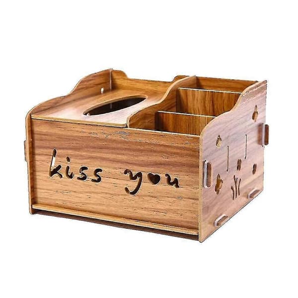 1 stk. Tissue Box Multifunksjonell Fjernkontroll Diverse Holder Container Organizer For Soverom Stue R