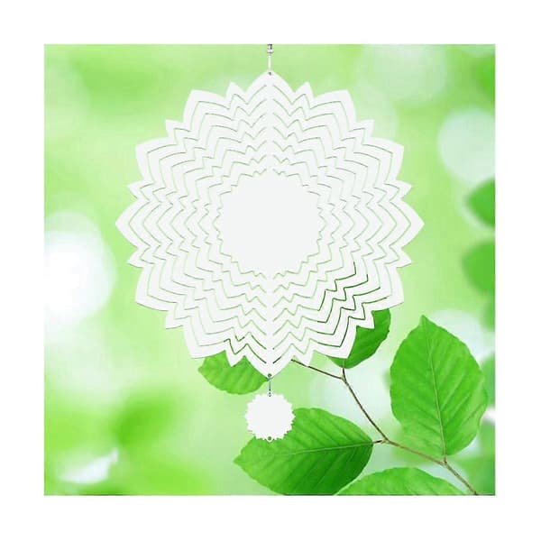 2 stk. 10 tommer Sublimationsvindspinder Blank Sublimationsblanke Vindskulptur Hængende Ornament Til G