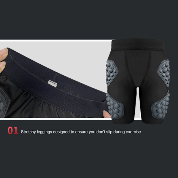 Pehmustetut shortsit ja paidat suojavarusteet lapsille Nuorten liukumäkipehmusteet Hip Butt Shorts Kompressiopaita Rib-suojat Rintasuoja （YL)