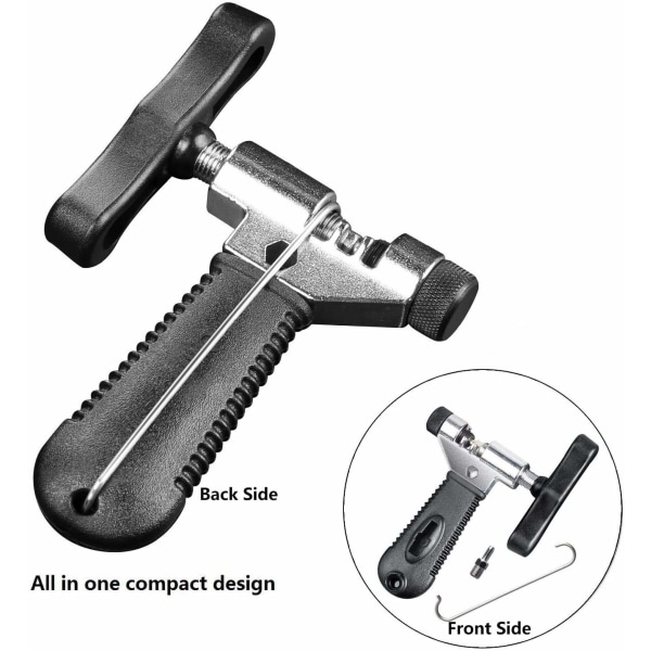 Sykkelkjededeler + 3 par sykkel manglende ledd, universell sykkelkjedekutter-bryterverktøy med kjedehake