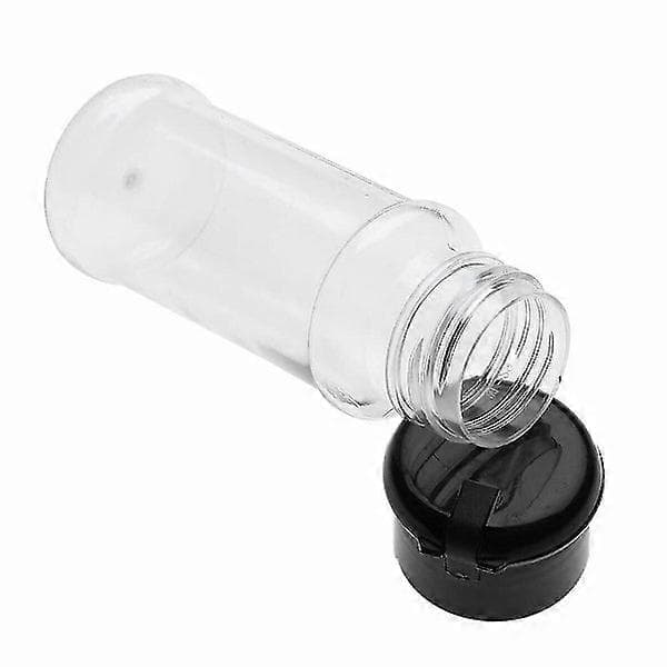 12-pack kryddburkar i plast med lock, 100 ml kryddförvaringsbehållare kryddburkar