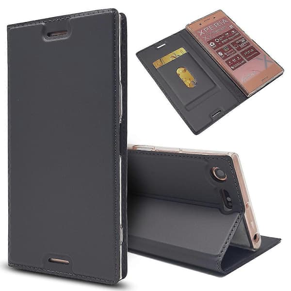 Magnetiskt Läderfodral med Kortfack för Sony Xperia Xz Premium
