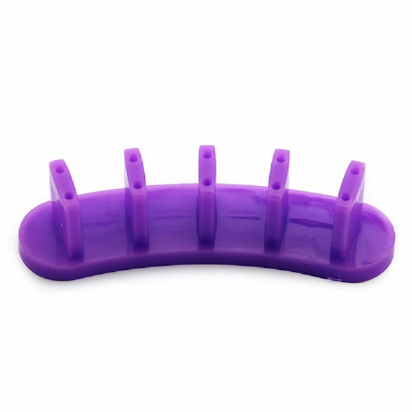 3 st falska nagelkonstspetsar övningsdisplayställ verktyg (lila)