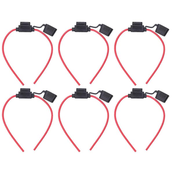 Vanntett sikringsholder 10A 18AWG Smelteresistens Enkel Kabling 10 Sett Inline med Sikring