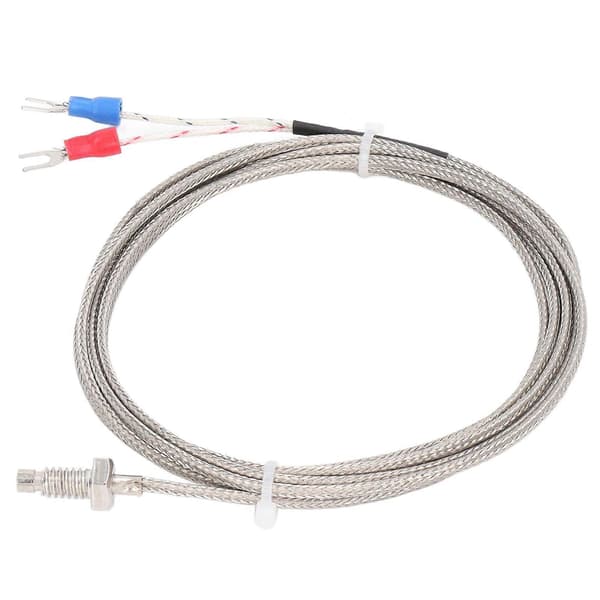 K Typ 2-trådig Sond 2m Skruv Termoelement Temperatursensor M6 Skruvgänga
