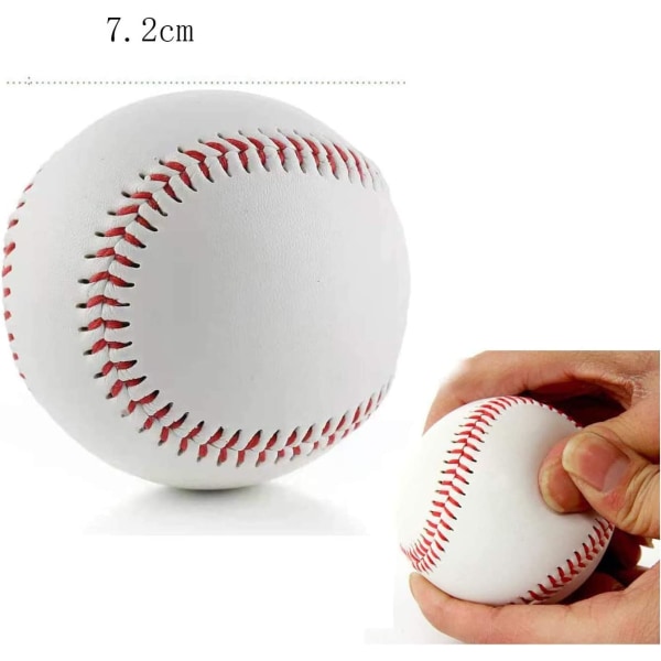 9 tuuman käsintehdyt baseball-pallot PVC-ylempi kuminen sisäpehmeä (3 kpl)
