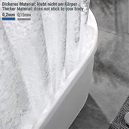 Dusjforheng Vanntett Muggsoppresistent 180*180 Plast Klar Dusjforheng 100% Eva Badeforheng