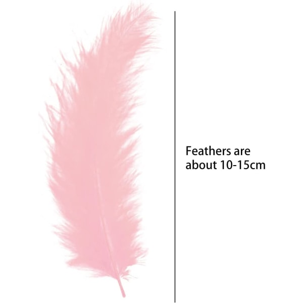 100 ST Färgade fjädrar, 10-15cm Mjuka naturliga gåsfjädrar