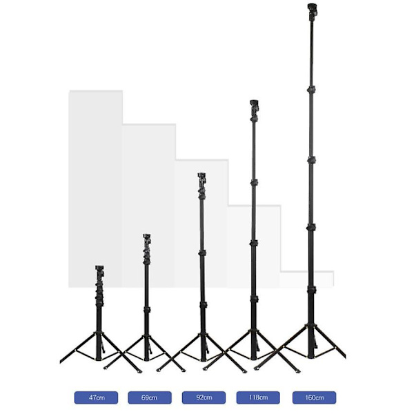 Mobil stativ / kamerastativ selfie stativ (45-160 cm)