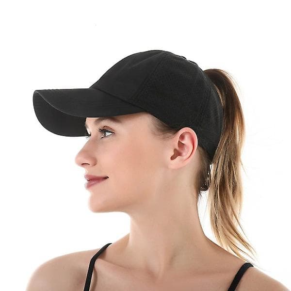 Kvinnors Criss Cross Ponytail Cap Justerbar Hög Mes