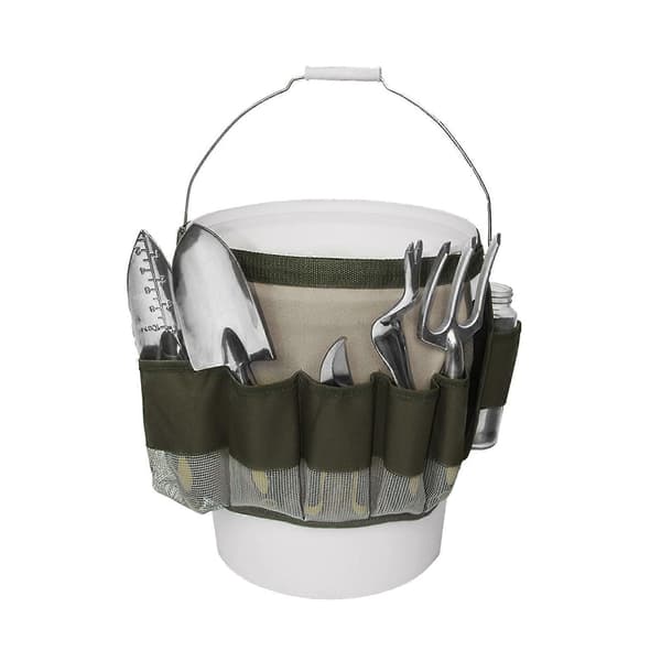Justerbar Haveredskabstaske Spand Organizer med Multifunktionel Opbevaringspose