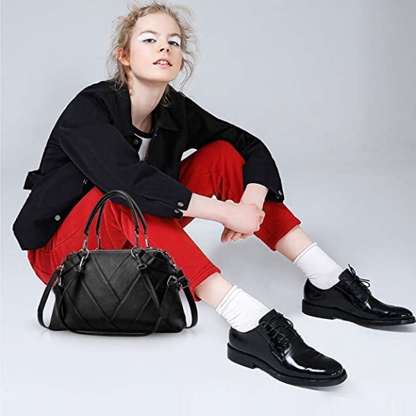 Håndtasker til damer Stor Cross Body Taske (Sort)