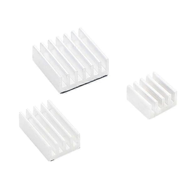 3 stk./sæt Aluminium Køleplade Radiator Køler Kit Med Selvklæbende Tape Til Raspberry Pi 4b