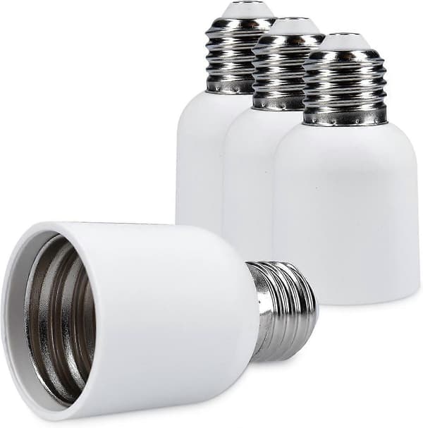 4x Sokkeladapter - E27 til E40 Sokkelkonverter - E40 Base Lampeholderadapter til Halogen LED Pære
