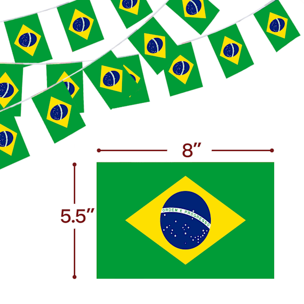 2 kappaletta MM-kisojen 32 parhaan maan lippua (Brasilia) Brazil