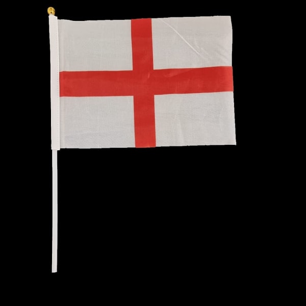 Pakkauksessa 25 St George Flag Englannin käsin heiluttavaa kangasta