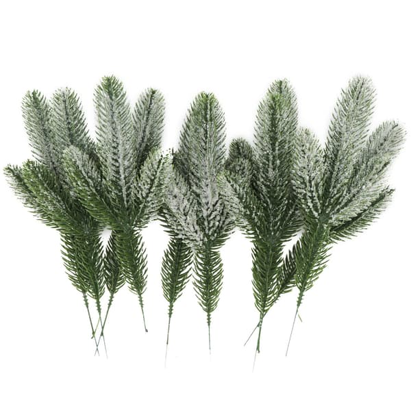 24-pack snöiga tallplockar julgrönska spray 10\"
