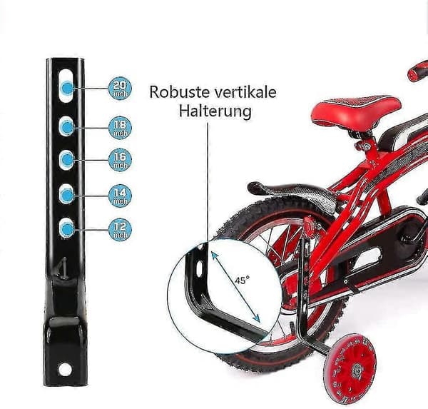 Stödhjul, Stödhjul för barncykel, Universalstabilisator, Barncykel bak