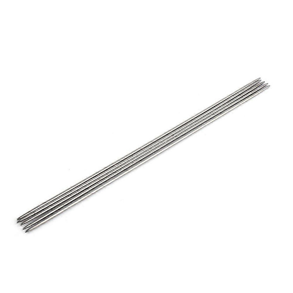 20 cm dobbeltspidse strikkepinde i rustfrit stål - 55 stk.