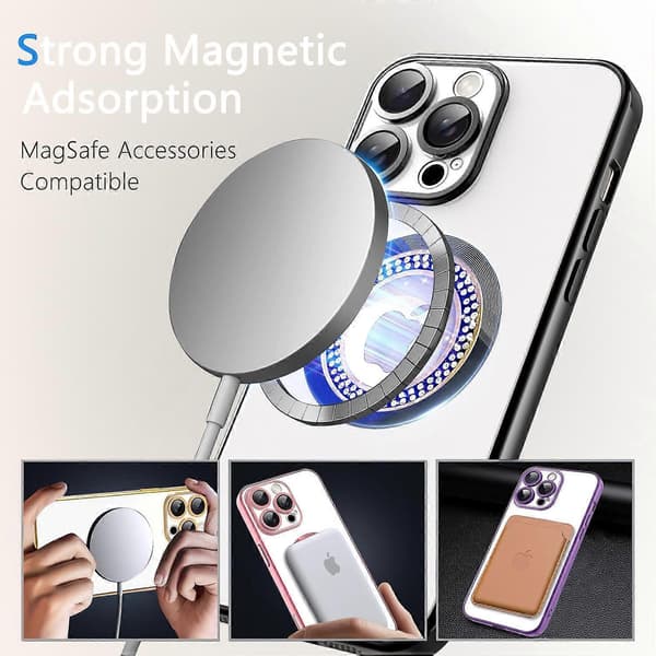 Magnetisk Glitter Beskyttelsesdeksel for iPhone 16 Pro Max