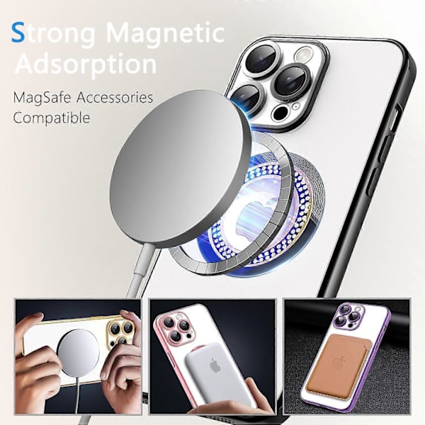 Magnetisk Glitter Beskyttelsesetui til iPhone 16 Pro Max