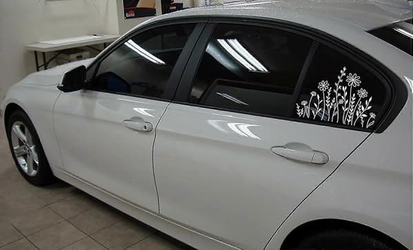Vilde blomster Boho Sjov Reflekterende Bil Vinyl Sticker, Gave til Planteelskere