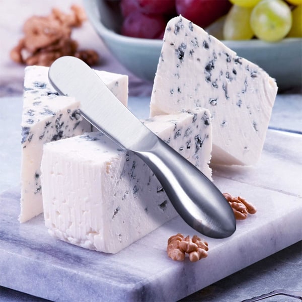 Osteknive - Cocktailknive i Rustfrit Stål til at Smøre Pålæg, Ost, Smør, Charcuteriebræt (sæt af 4)