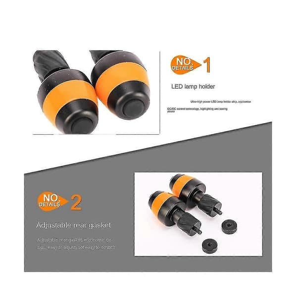2-pack Cykelstyre Ändplugg Blinkers Ljus Vattentätt Styre Ljus Cykelstyre Ljus