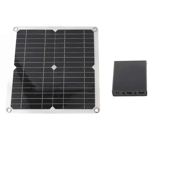 Vandfontæne Pumpesæt med 50W Solpanel, 22W Pumpe, Batteriboks og Timerstyring