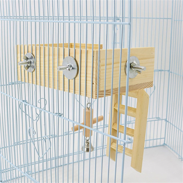 Papegøje aborre platform træ aborre stand fugl playstand fuglebur aborre træ klatring stige legetøj til bur fugle aborre til papegøjer træ stand