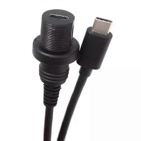 Usb 3.1 Type-c C Uros - Naaras Upotettava Paneelikiinnike Vedenpitävä Kaapeliauto