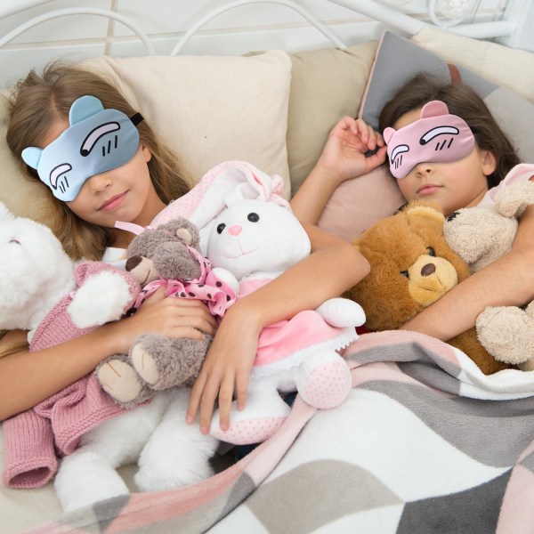 6-pack ögonmasker för sömn, söta barn sömn ögonmasker sömn ögonbindel för kvinnor män, mjukt elastiskt pannband Ögonskydd Ögonskydd (19,5x9,5 cm)