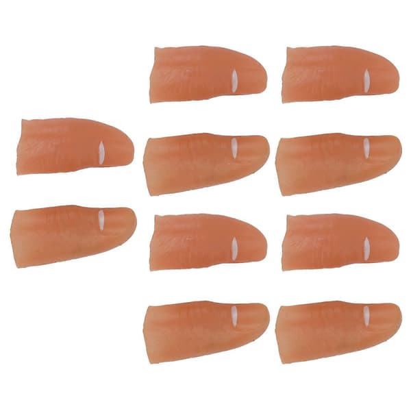 LED Fingerlys Sæt med 5 Batteridrevne Tommelfingerlys til Voksne Halloween Kostume