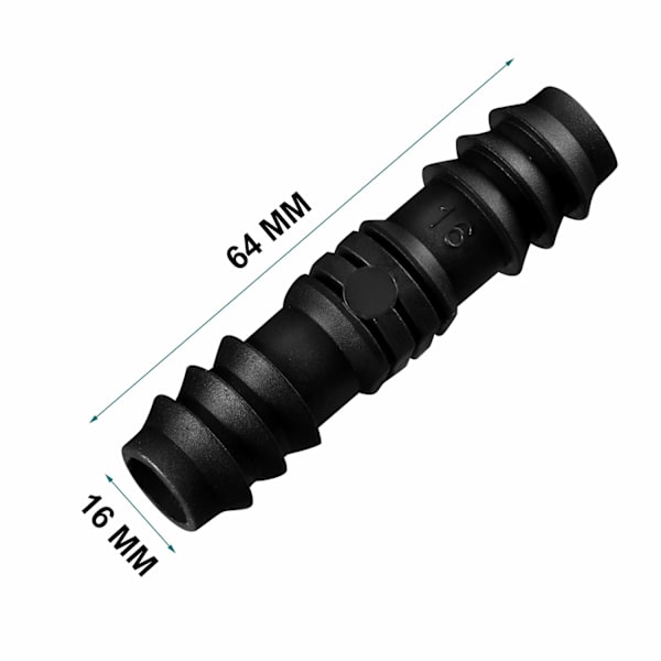 8 stk. 1/2 tommer (16mm) drypvandingsslangeforbindelse (samler)