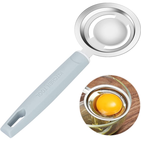 Æggeseparator, Æggeblommeseparator i rustfrit stål Lyseblå