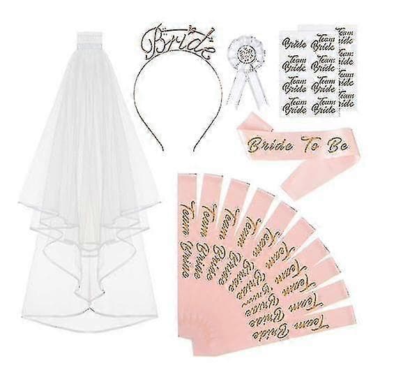 Möhippa Dekorationer Blivande Brud Roséguld Glitter Kit 30st