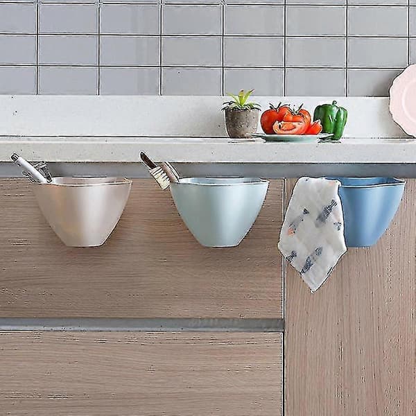 Hängande soptunna för köksskåpsdörr, sovrum, hem, plast, skräp, avfallspåse, organizerhållare