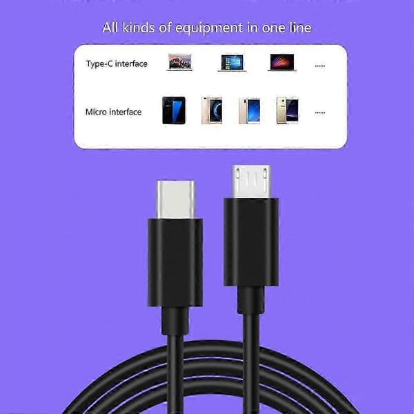 USB C till Micro USB-kabel Micro USB till USB Typ C Adapterkabel USB-C till MicroB