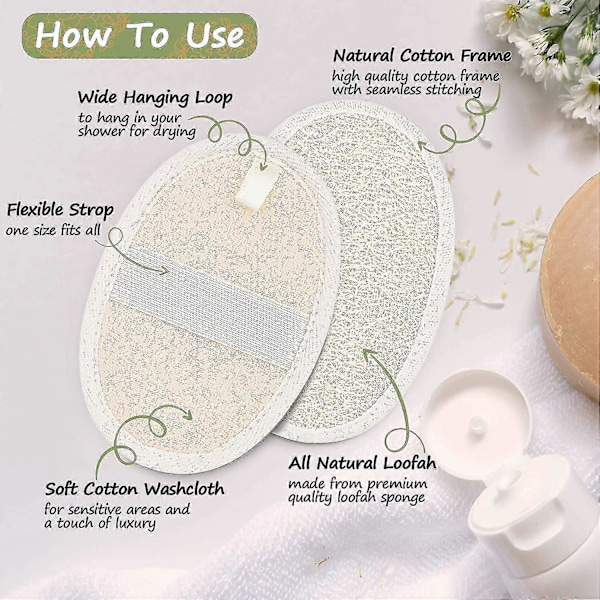 2-pack Loofah Svampdynor