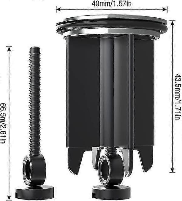 Bonde til vask, 2 stk. Premium Universal Vaskeprop, Rustfri og Kalkafvisende, til Vask Bidet, Badeværelse (40 mm)